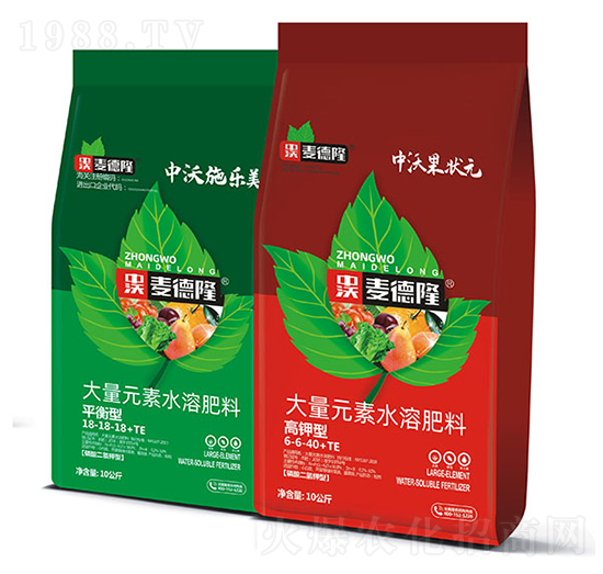 大量元素水溶肥料-中沃施樂美+中沃果狀元-麥德隆