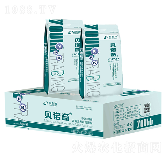 礦物源增效型大量元素水溶肥17-17-17-貝諾奇-友利萊