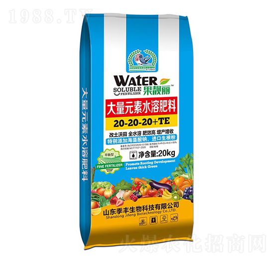 大量元素水溶肥料20-20-20+TE-果靚麗-季豐生物