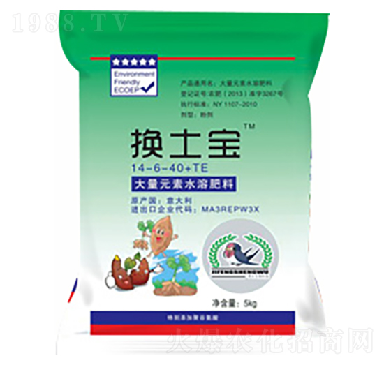 大量元素水溶肥14-6-40+TE-換土寶-季豐生物