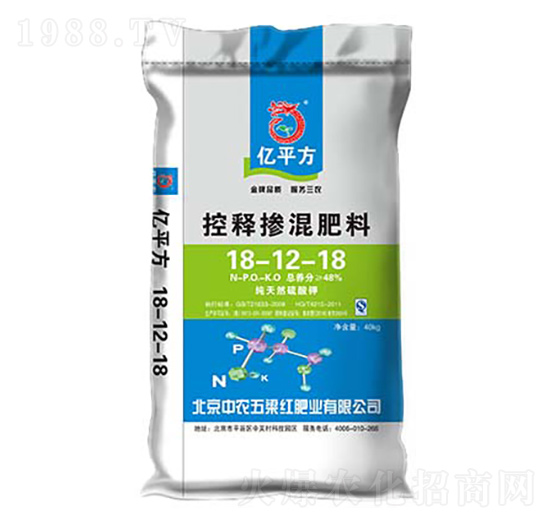 控釋摻混肥料18-12-18-五梁紅