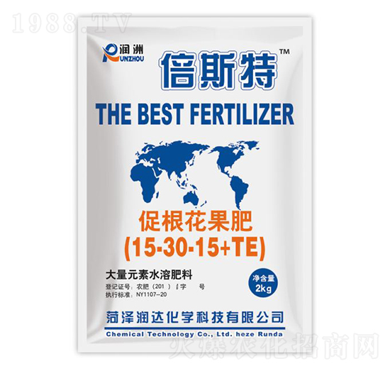 促根花果肥大量元素水溶肥15-30-15+TE-倍斯特-潤達(dá)化學(xué)