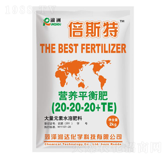 營養(yǎng)平衡肥大量元素水溶肥20-20-20+TE-倍斯特-潤達化學