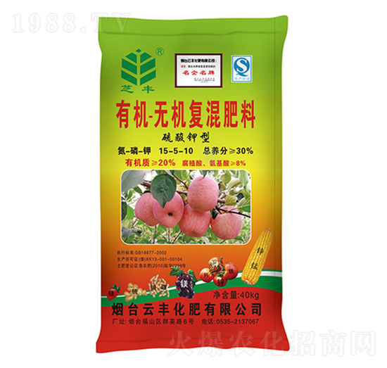 硫酸鉀型有機(jī)-無機(jī)復(fù)混肥料15-5-10-芝豐-云豐化肥