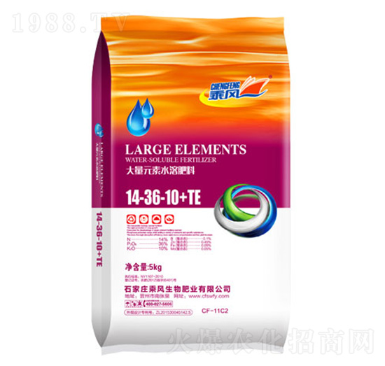 大量元素水溶肥料14-36-10+TE-乘風(fēng)生物