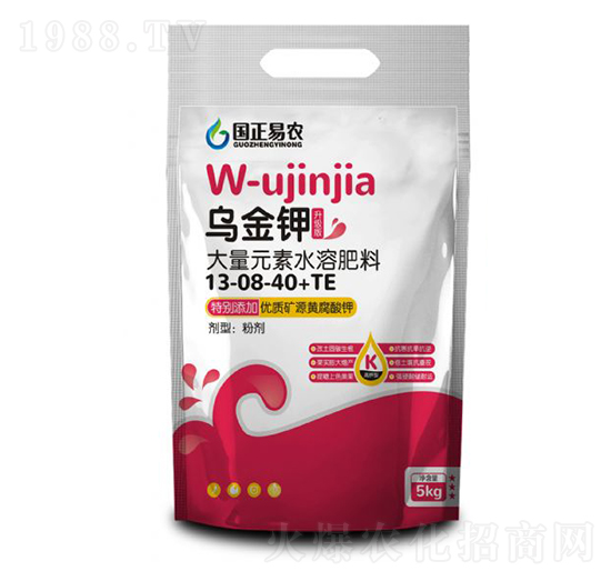 大量元素水溶肥13-08-40+TE-烏金鉀-國正易農(nóng)