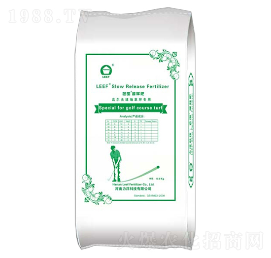 高爾夫球場草坪專用緩釋肥18-6-12-芭囤-力浮科技