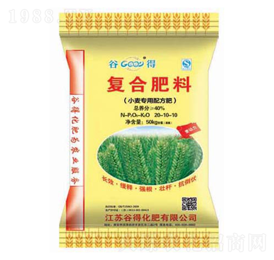 小麥專用配方肥20-10-10-谷得