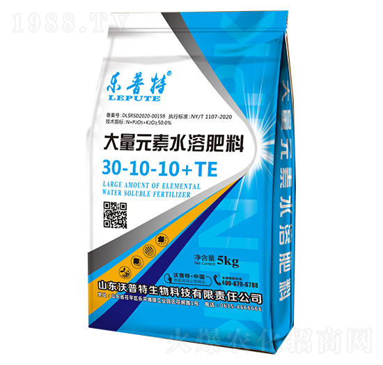 大量元素水溶肥料30-10-10+TE-樂(lè)普特-沃普特