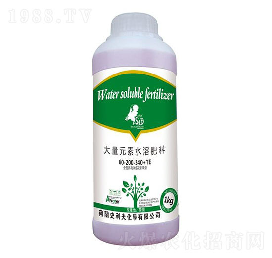 大量元素水溶肥料60-200-240+TE-荷牛-史利夫