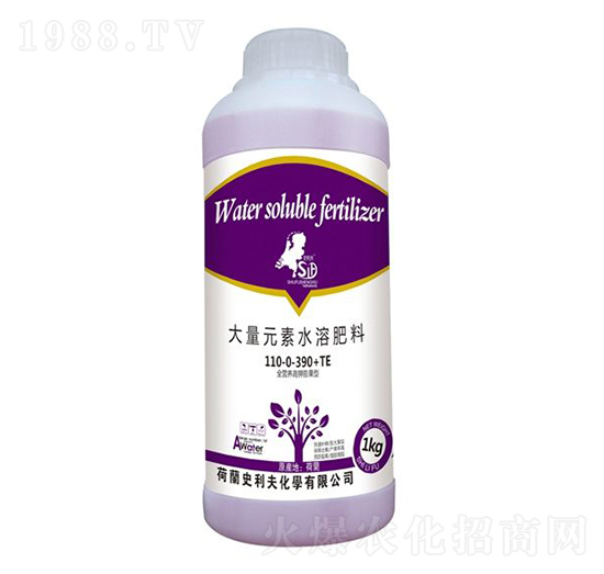 大量元素水溶肥料110-0-390+TE-荷牛-史利夫