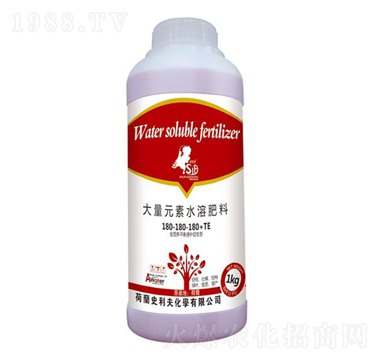 大量元素水溶肥料180-180-180+TE-荷牛-史利夫