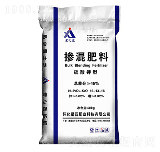 硫酸鉀型摻混肥料16-13-16-星之藍(lán)-星藍(lán)肥業(yè)