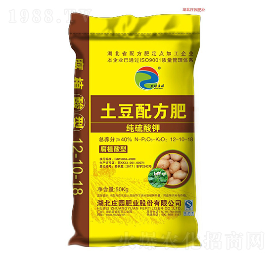 40%土豆專用腐植酸復(fù)合肥料12-10-18-谷保莊園