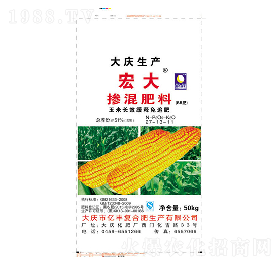 玉米長效緩釋免追摻混肥料27-13-11-億豐