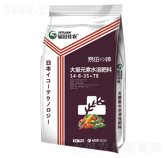 大量元素水溶肥料14-8-35+TE-易田鉀-易田佳農(nóng)