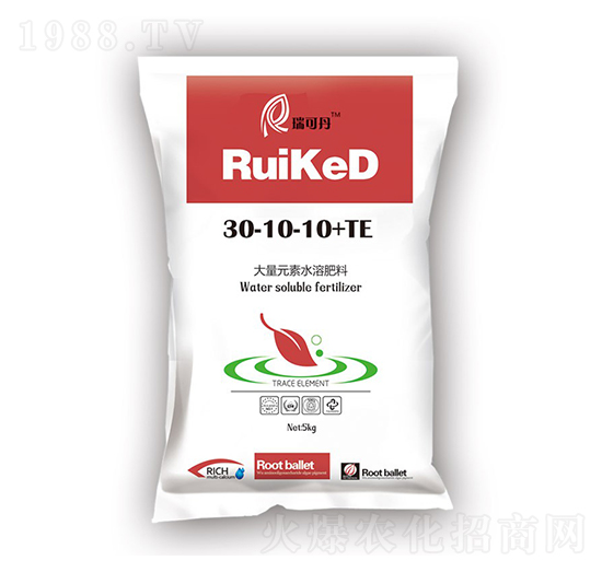 大量元素水溶肥30-10-10+TE-瑞可丹-瑞閣邁特