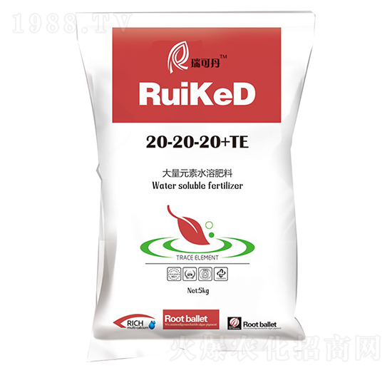 大量元素水溶肥20-20-20+TE-瑞可丹-瑞閣邁特