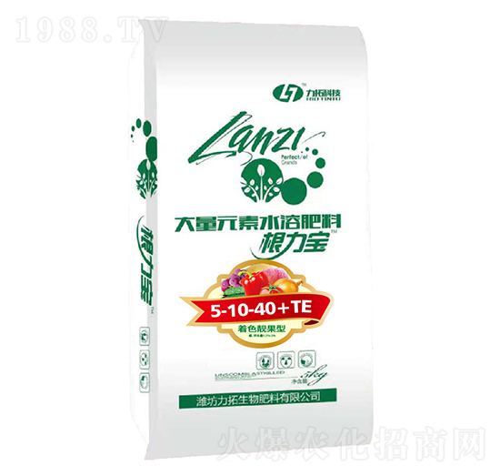 著色美果型大量元素水溶肥5-10-40+TE-根力寶-力拓生物