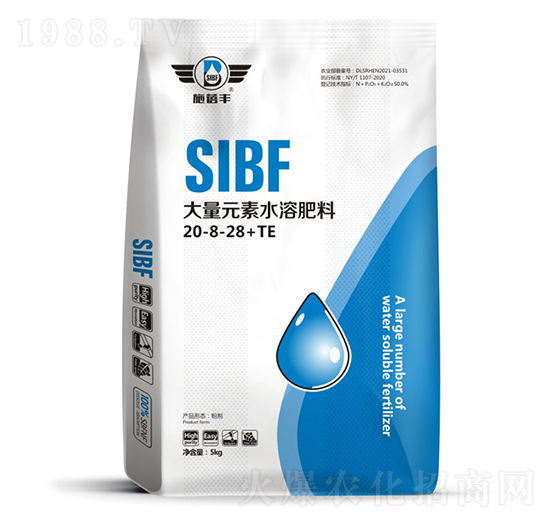 大量元素水溶肥料20-8-28+TE-施蓓豐