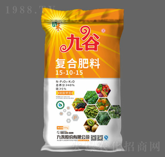 硫酸鉀型復(fù)合肥料15-10-15-九谷-九禾股份