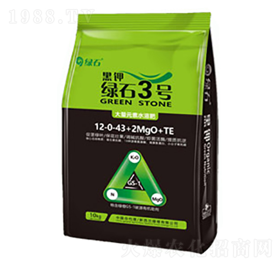大量元素水溶肥料12-0-43+2MgO+TE-綠石3號(hào)-豐田肥業(yè)