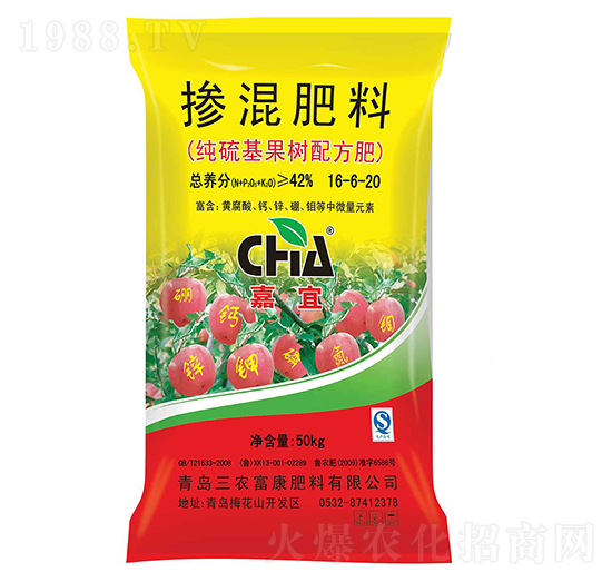 純硫基果樹(shù)配方摻混肥料16-6-20-嘉宜-三農(nóng)富康