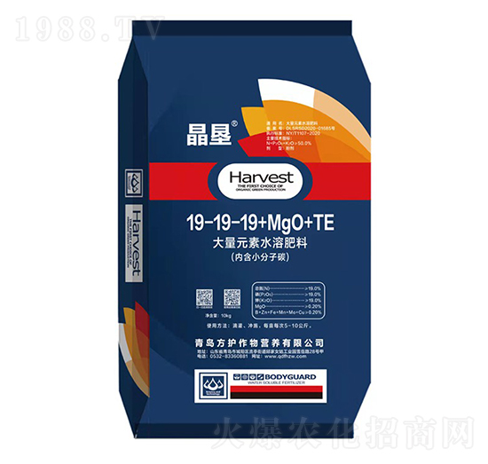 大量元素水溶肥料19-19-19+MgO+TE-晶墾-方護(hù)作物