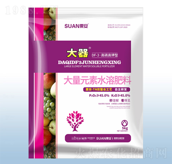 DF-3高磷高鉀型大量元素水溶肥-大器-粟安