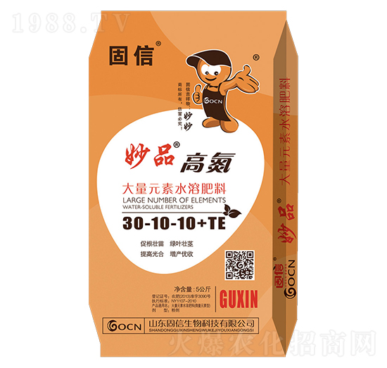 大量元素水溶肥30-10-10+TE-妙品-固信生物