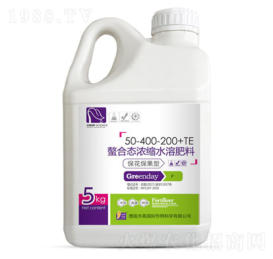 螯合態(tài)濃縮水溶肥料50-400-200-圣氏潤(rùn)
