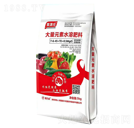 大量元素水溶肥料7-6-45+TE+0.5MgO-果滿倉(cāng)-德爾豐