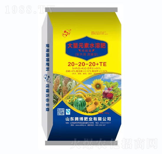 大量元素水溶肥料20-20-20+TE-騰博肥業(yè)