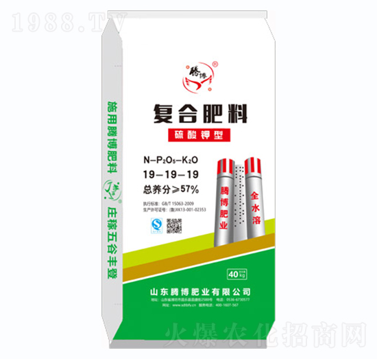 40kg硫酸鉀型復合肥料19-19-19-騰博肥業(yè)