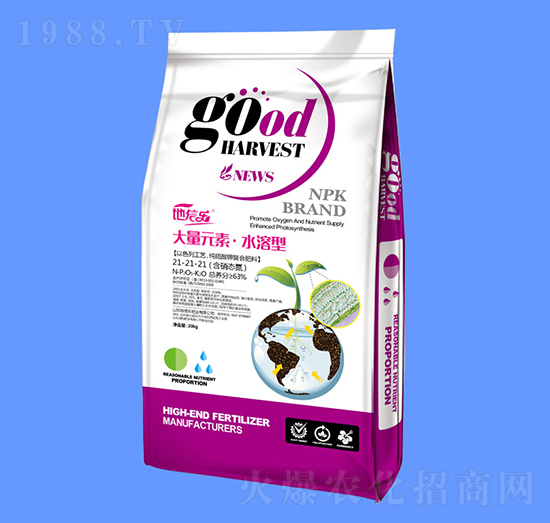 大量元素·水溶型純硫酸鉀復(fù)合肥21-21-21-地信樂