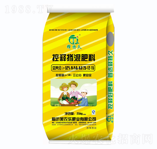 控釋摻混肥料25-12-15-釋特久-美農(nóng)樂