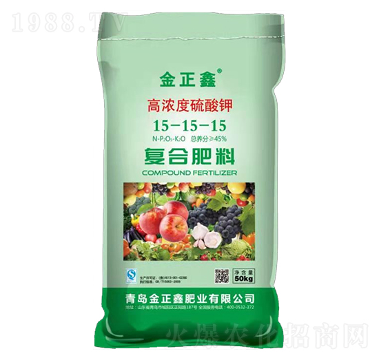 高濃度硫酸鉀復(fù)合肥料15-15-15-金正鑫