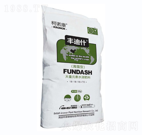 海藻型大量元素水溶肥料18-18-18+TE-豐迪什-柯諾康-億家樂