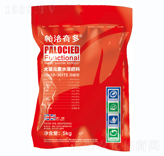 功能型大量元素水溶肥料20-10-30+TE-帕洛奇多-禾夫特