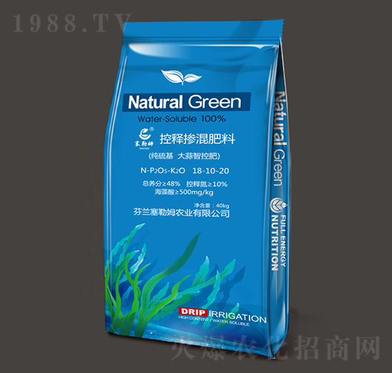 40kg控釋摻混肥18-10-20+TE-五梁紅