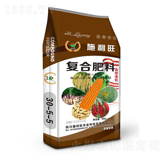 50kg高塔造粒復(fù)合肥料30-5-5-施利旺農(nóng)業(yè)