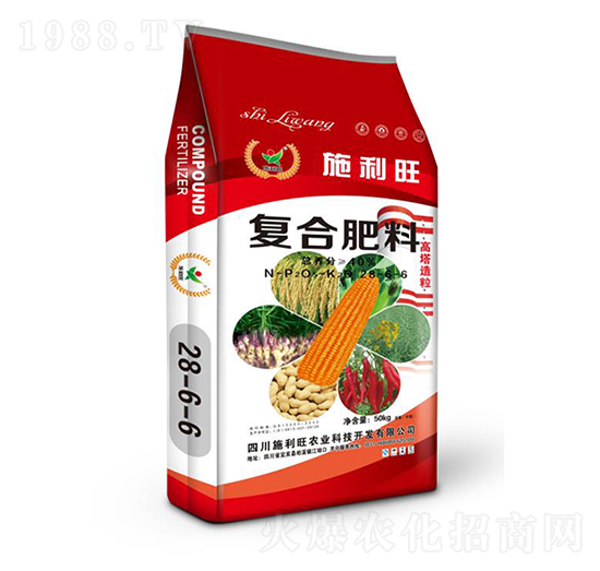 50kg高塔造粒復合肥料28-6-6-施利旺農(nóng)業(yè)