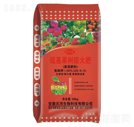 硫基果樹膨大復(fù)混肥料20-5-5-天河百潤
