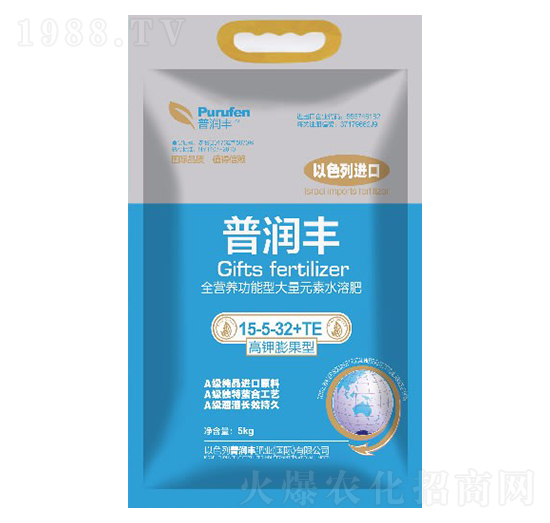 全營(yíng)養(yǎng)功能型大量元素水溶肥15-5-32+TE-普潤(rùn)豐