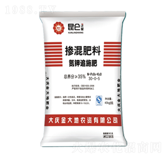 氮鉀追施摻混肥料30-0-5-昆侖之美-永利肥業(yè)