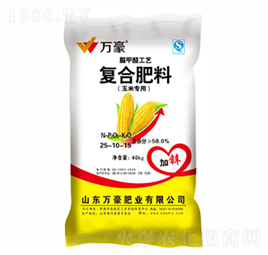 脲甲醛玉米專用復(fù)合肥料25-10-15-萬(wàn)豪
