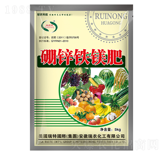 5kg硼鋅鐵鎂肥-瑞農(nóng)化工