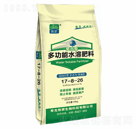 復合型多功能水溶肥17-8-26-致翠生物
