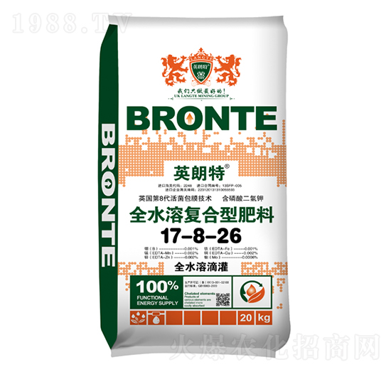 全水溶復(fù)合型肥料17-8-26-英朗特