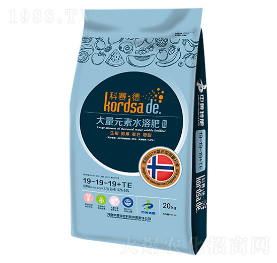 經(jīng)濟作物生長期專用水溶肥19-19-19-科賽德-農(nóng)富天下